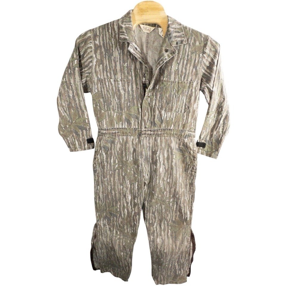 Vtg Walls Camouflage Hunting Coveralls Mens Large Regular Outdoors